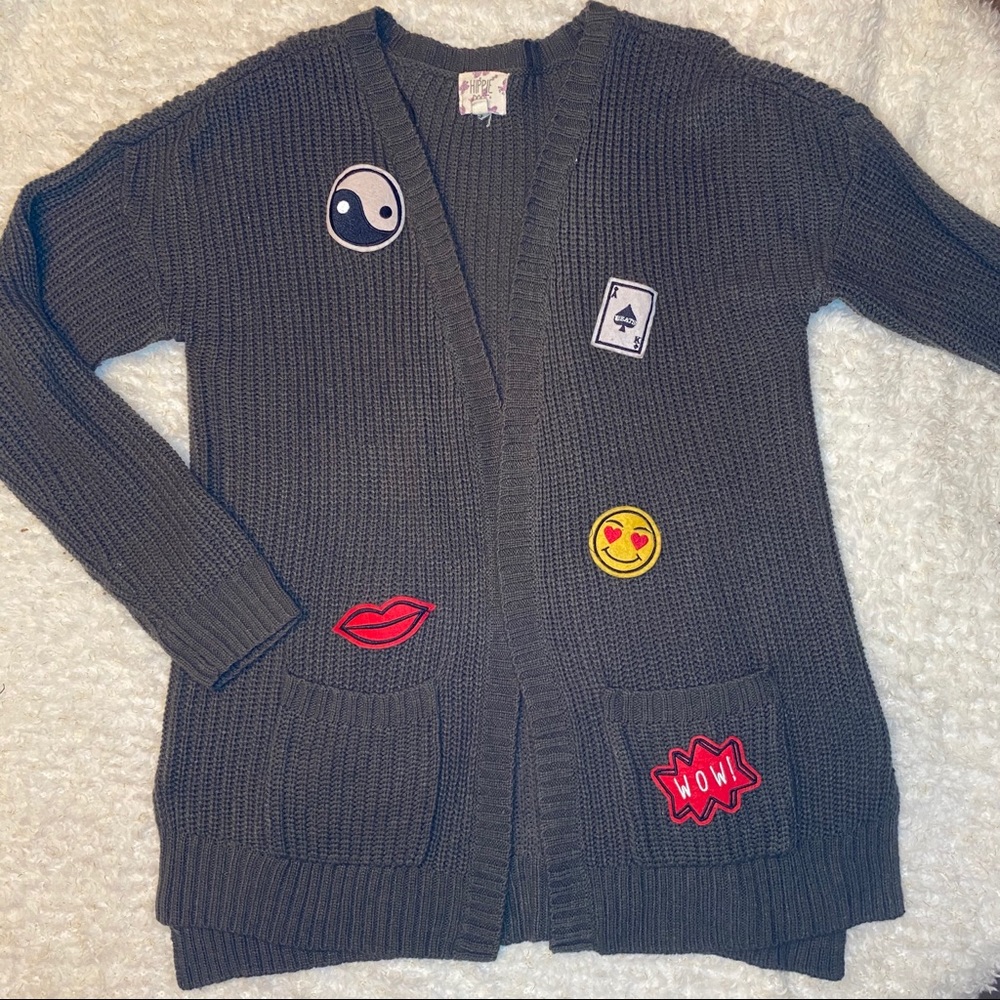 Hippie Rose Emoji Cardigan